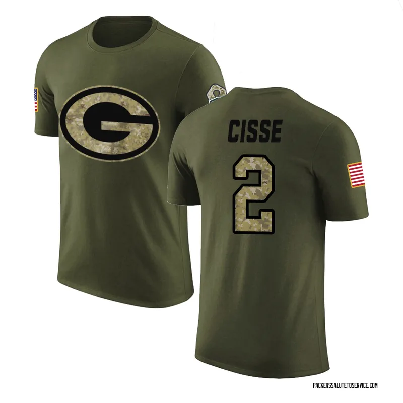 Youth Brandon Cisse Green Bay Packers Legend Olive Salute to Service T-Shirt