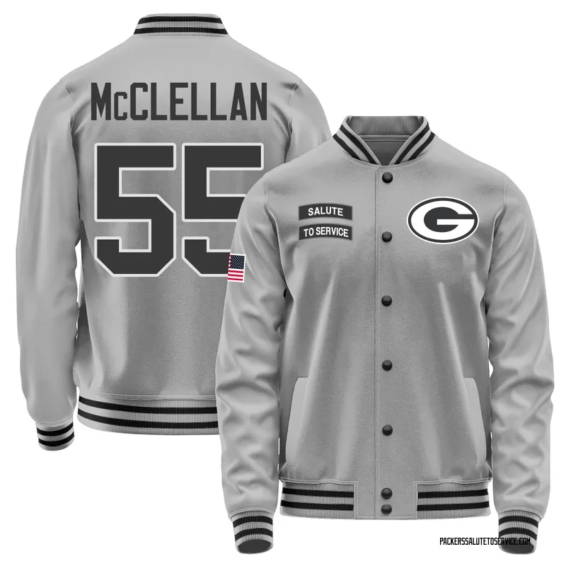 Youth Chris McClellan Green Bay Packers Gray Salute to Service Performance Jacket
