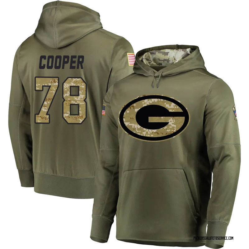 Youth Dalton Cooper Green Bay Packers Olive Salute to Service Pullover Hoodie