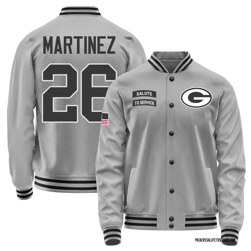 Youth Damien Martinez Green Bay Packers Gray Salute to Service Performance Jacket