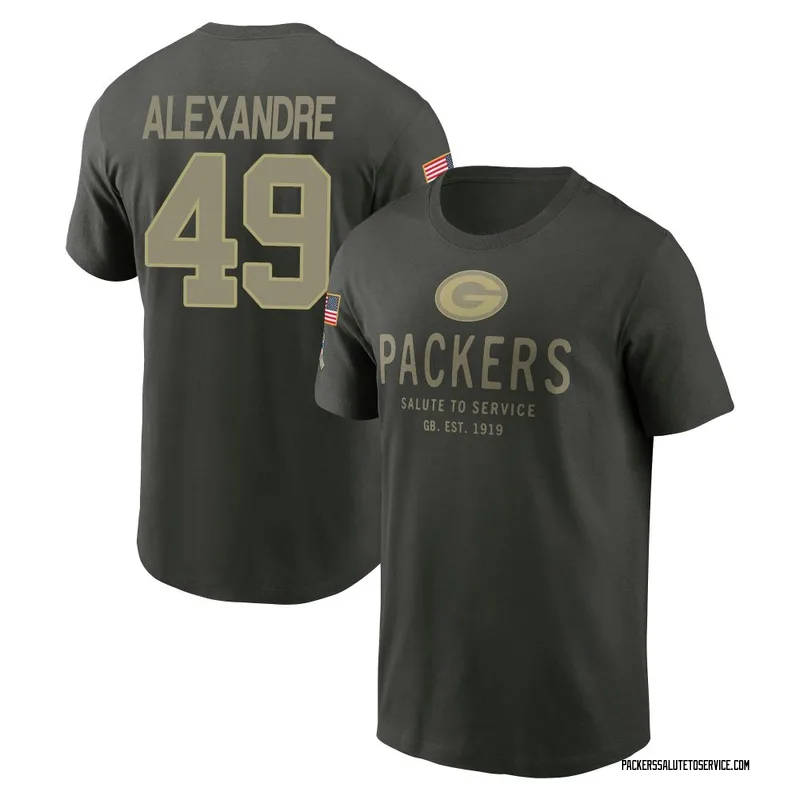 Youth Deslin Alexandre Green Bay Packers Green Forest/ 2025 Salute to Service Sideline Primary Edge T-Shirt