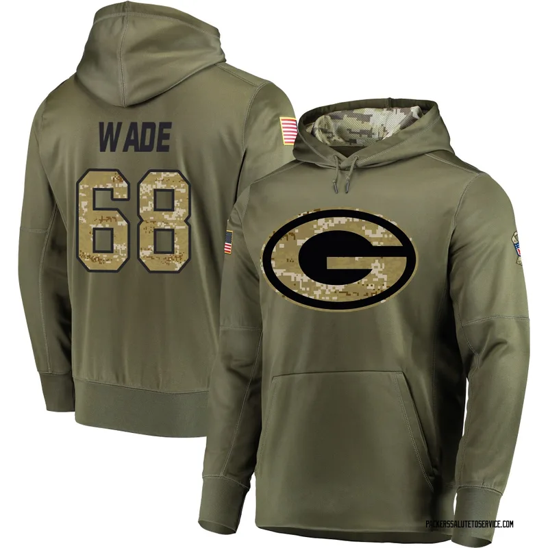 Youth Dillon Wade Green Bay Packers Olive Salute to Service Pullover Hoodie