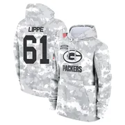 Youth J.J. Lippe Green Bay Packers Camo Arctic 2024 Salute to Service Club Fleece Pullover Hoodie