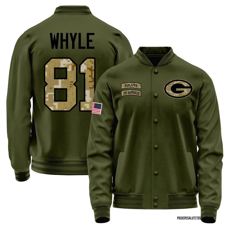 Youth Josh Whyle Green Bay Packers Olive Salute to Service Sideline Performance Jacket