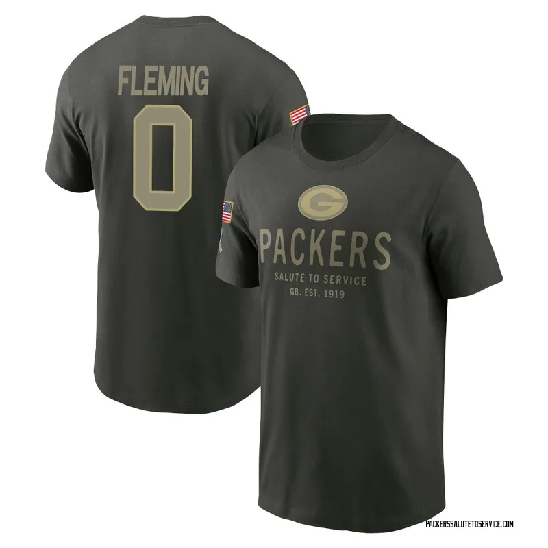 Youth Julian Fleming Green Bay Packers Green Forest/ 2025 Salute to Service Sideline Primary Edge T-Shirt