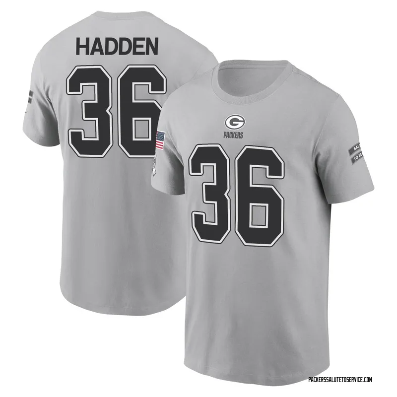 Youth Kamal Hadden Green Bay Packers Gray 2024 Salute to Service Name & Number T-Shirt