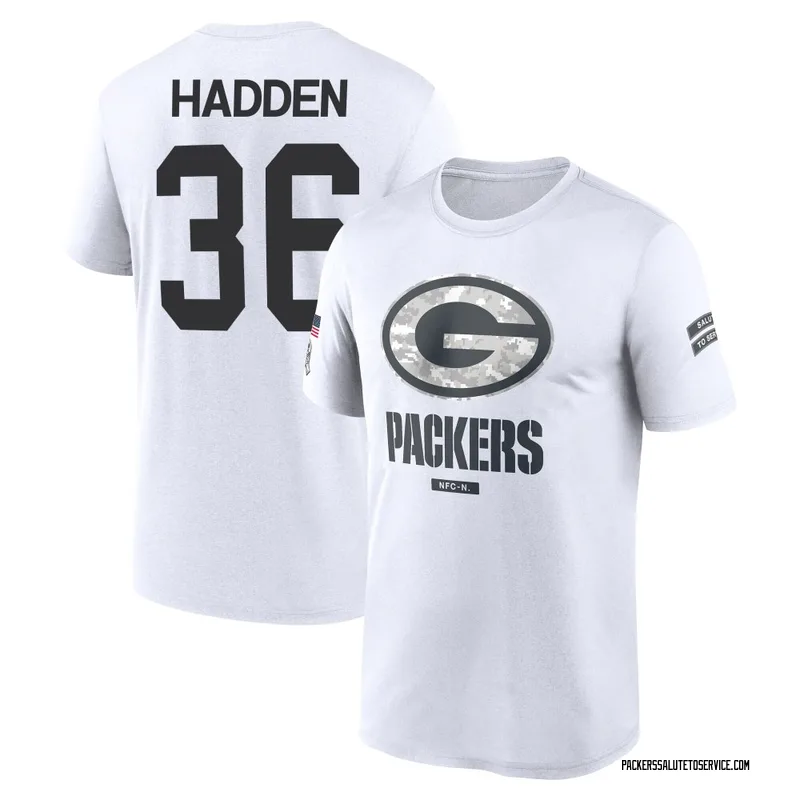 Youth Kamal Hadden Green Bay Packers Legend White 2024 Salute to Service Performance T-Shirt