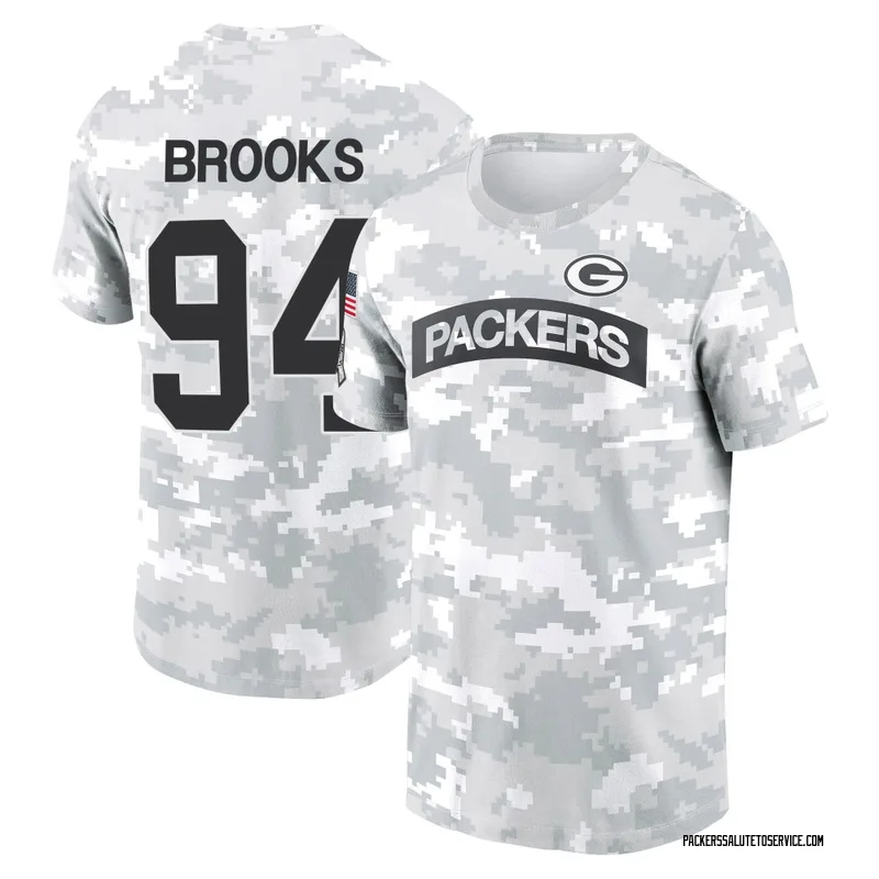 Youth Karl Brooks Green Bay Packers Camo Arctic 2024 Salute to Service Performance T-Shirt
