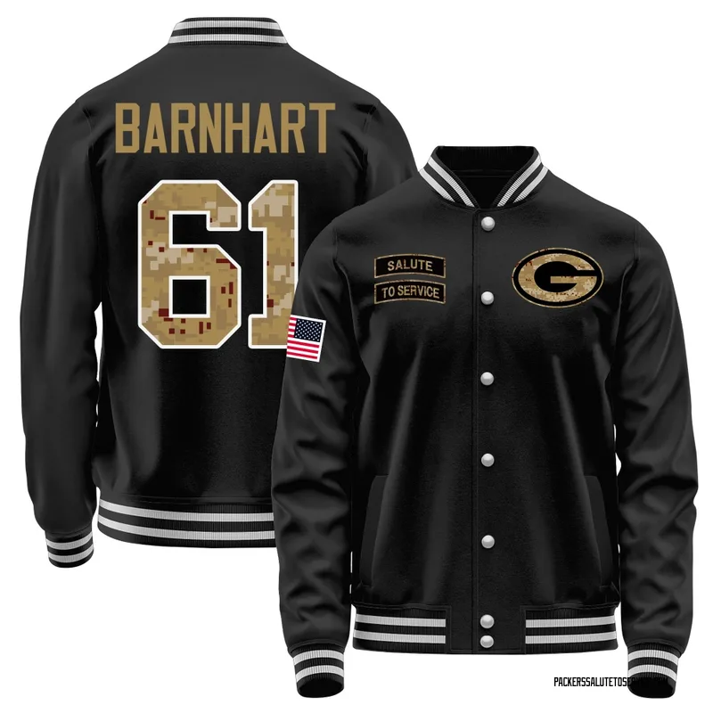 Youth Karsen Barnhart Green Bay Packers Black Salute to Service Sideline Performance Jacket