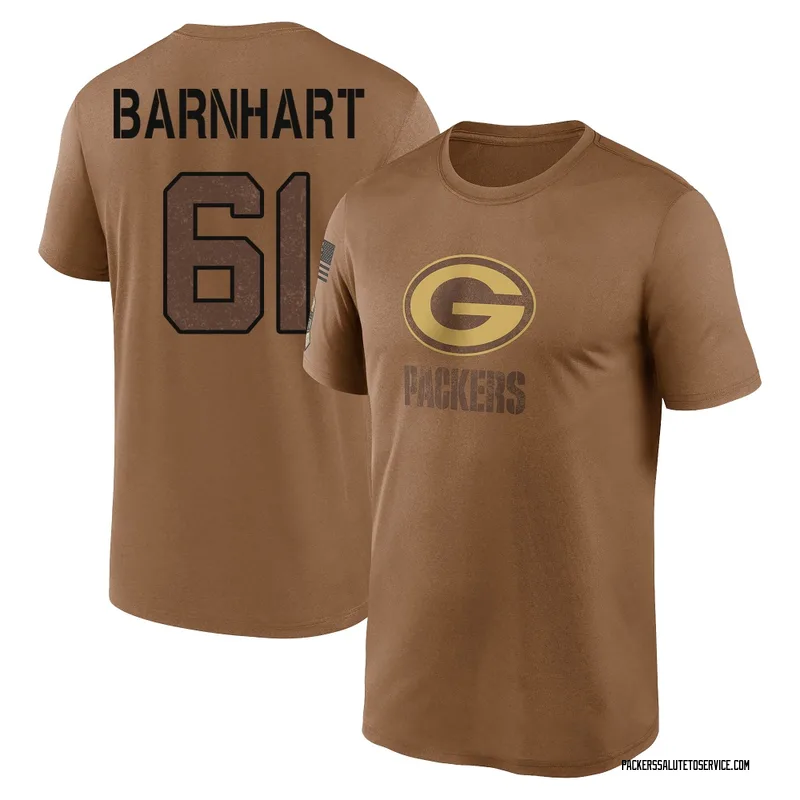 Youth Karsen Barnhart Green Bay Packers Legend Brown 2023 Salute To Service Performance T-Shirt
