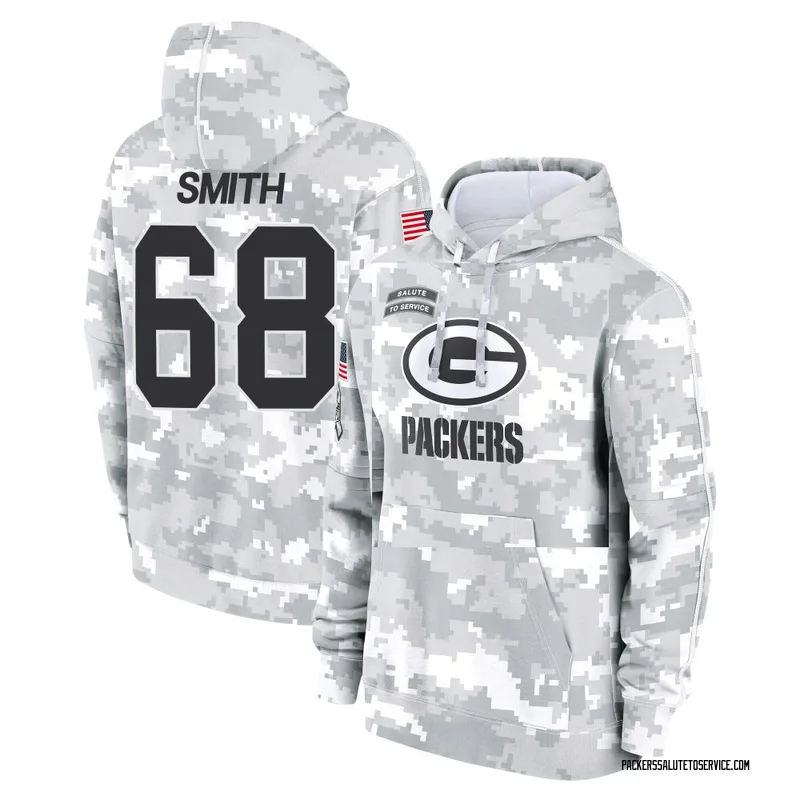 Youth Lecitus Smith Green Bay Packers Camo Arctic 2024 Salute to Service Club Fleece Pullover Hoodie