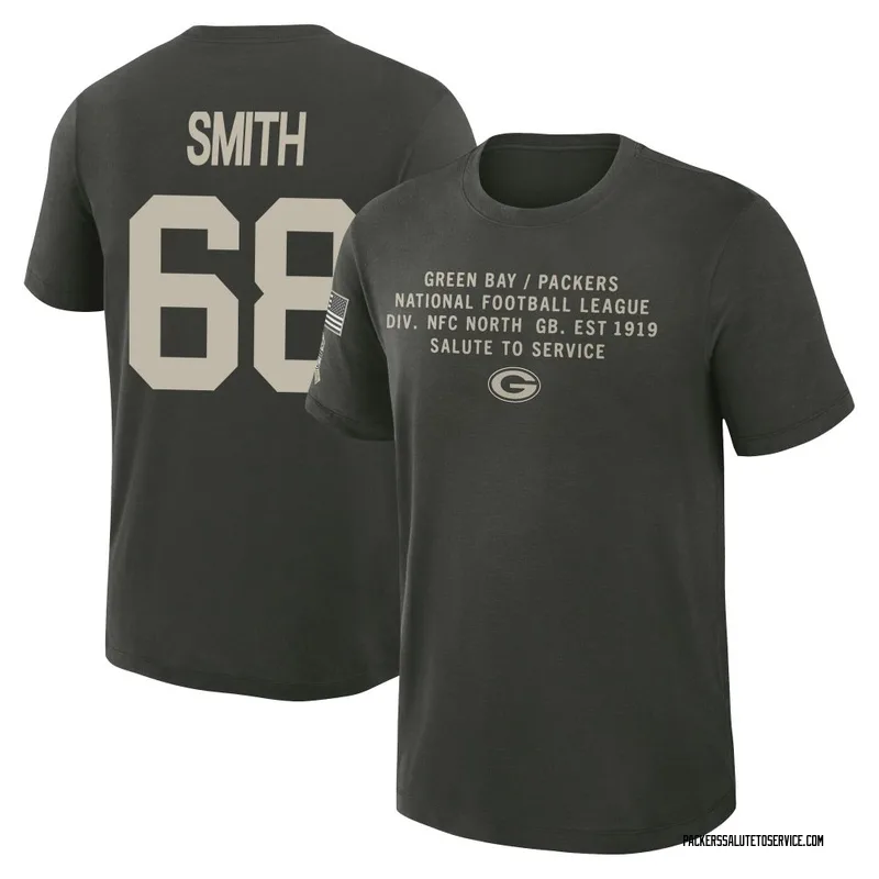 Youth Lecitus Smith Green Bay Packers Green Forest/ 2025 Salute to Service Sideline Slub T-Shirt