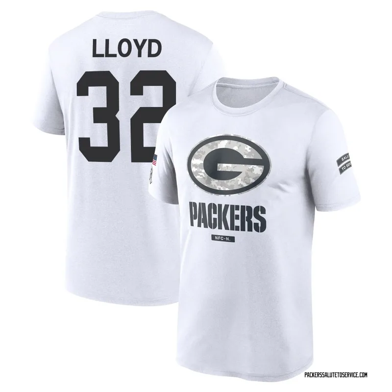 Youth MarShawn Lloyd Green Bay Packers Legend White 2024 Salute to Service Performance T-Shirt