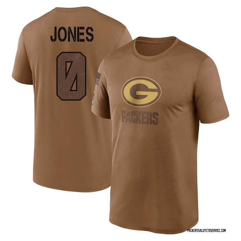 Youth Marlon Jones Green Bay Packers Legend Brown 2023 Salute To Service Performance T-Shirt