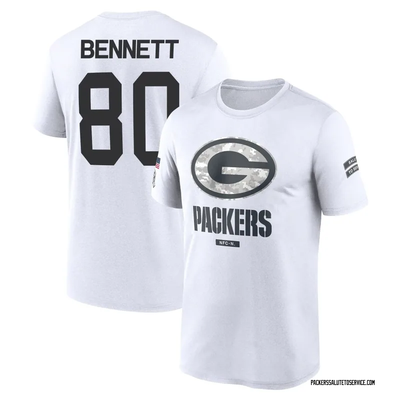 Youth Martellus Bennett Green Bay Packers Legend White 2024 Salute to Service Performance T-Shirt