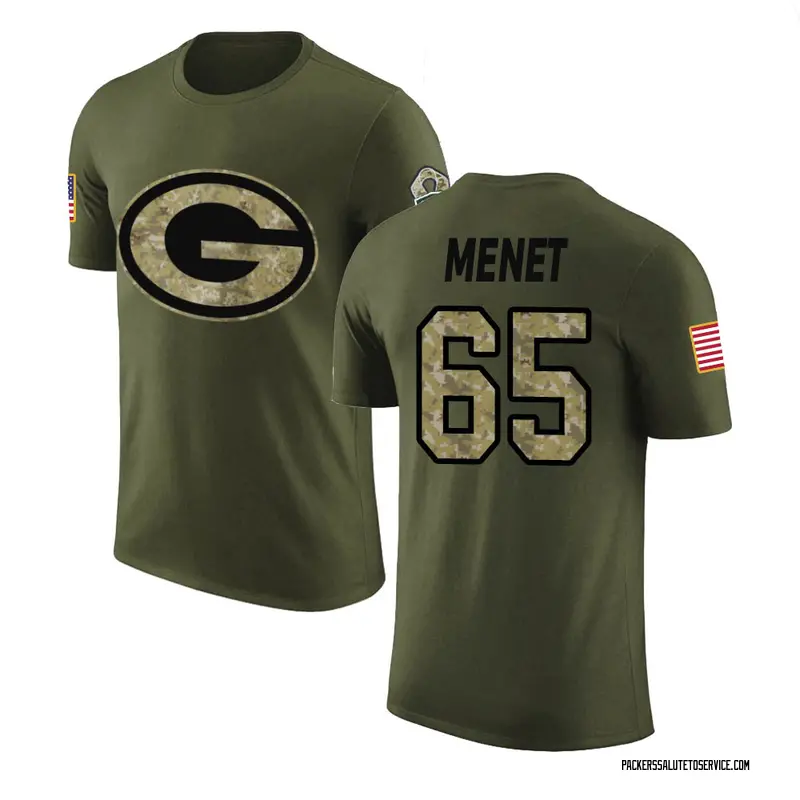 Youth Michal Menet Green Bay Packers Legend Olive Salute to Service T-Shirt