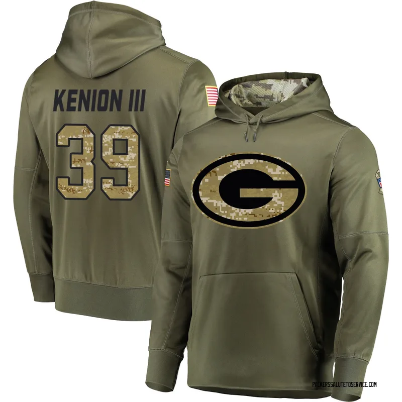 Youth Murvin Kenion III Green Bay Packers Olive Salute to Service Pullover Hoodie