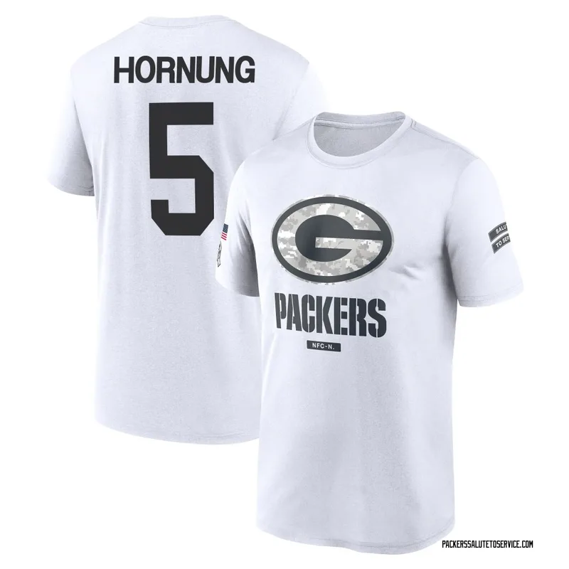 Youth Paul Hornung Green Bay Packers Legend White 2024 Salute to Service Performance T-Shirt