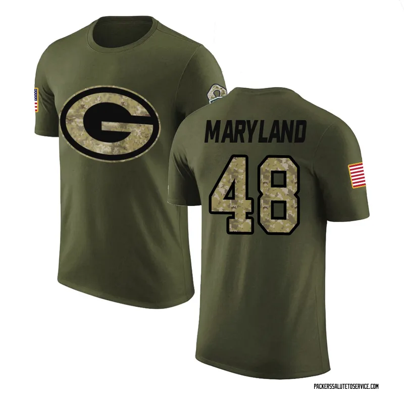 Youth RJ Maryland Green Bay Packers Legend Olive Salute to Service T-Shirt