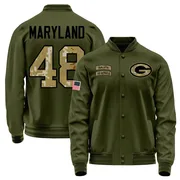 Youth RJ Maryland Green Bay Packers Olive Salute to Service Sideline Performance Jacket