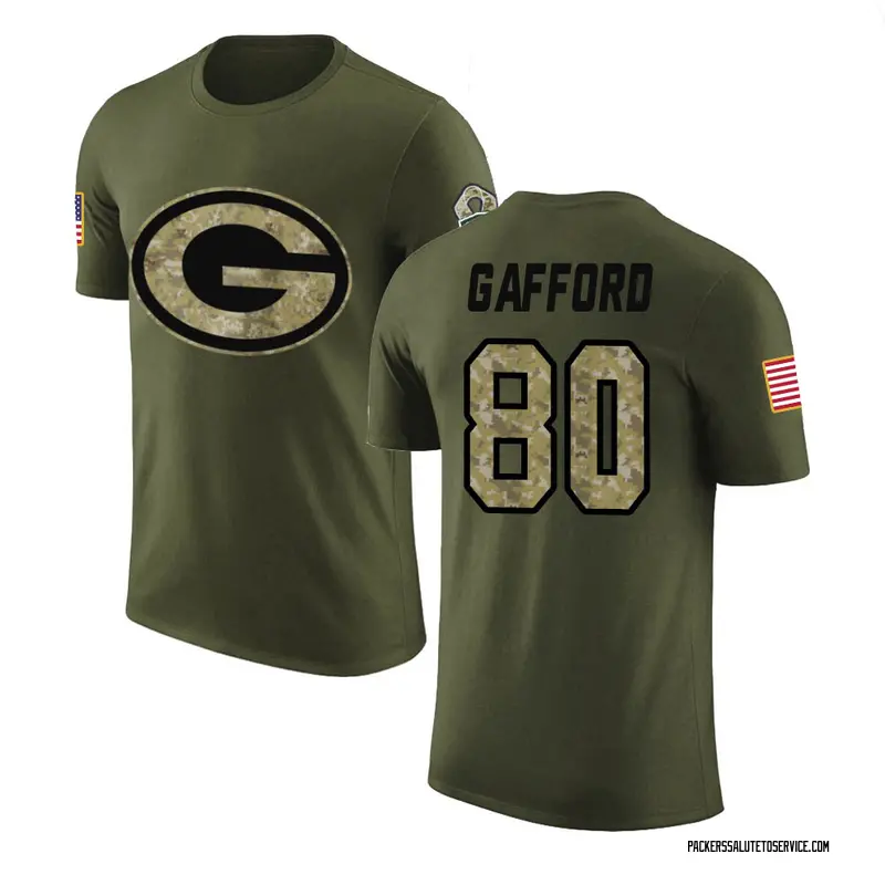 Youth Rico Gafford Green Bay Packers Legend Olive Salute to Service T-Shirt