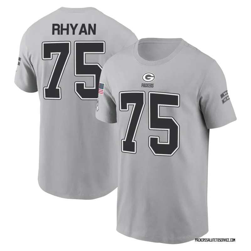 Youth Sean Rhyan Green Bay Packers Gray 2024 Salute to Service Name & Number T-Shirt