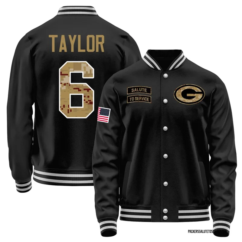 Youth Tyrod Taylor Green Bay Packers Black Salute to Service Sideline Performance Jacket