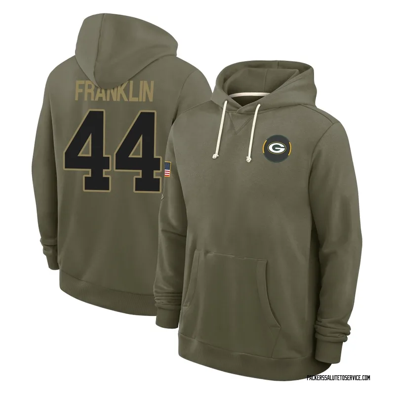 Youth Zaire Franklin Green Bay Packers Olive 2025 Salute to Service Hoodie